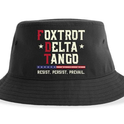 Foxtrot Delta Tango Resist Persist Protest Women Sustainable Bucket Hat