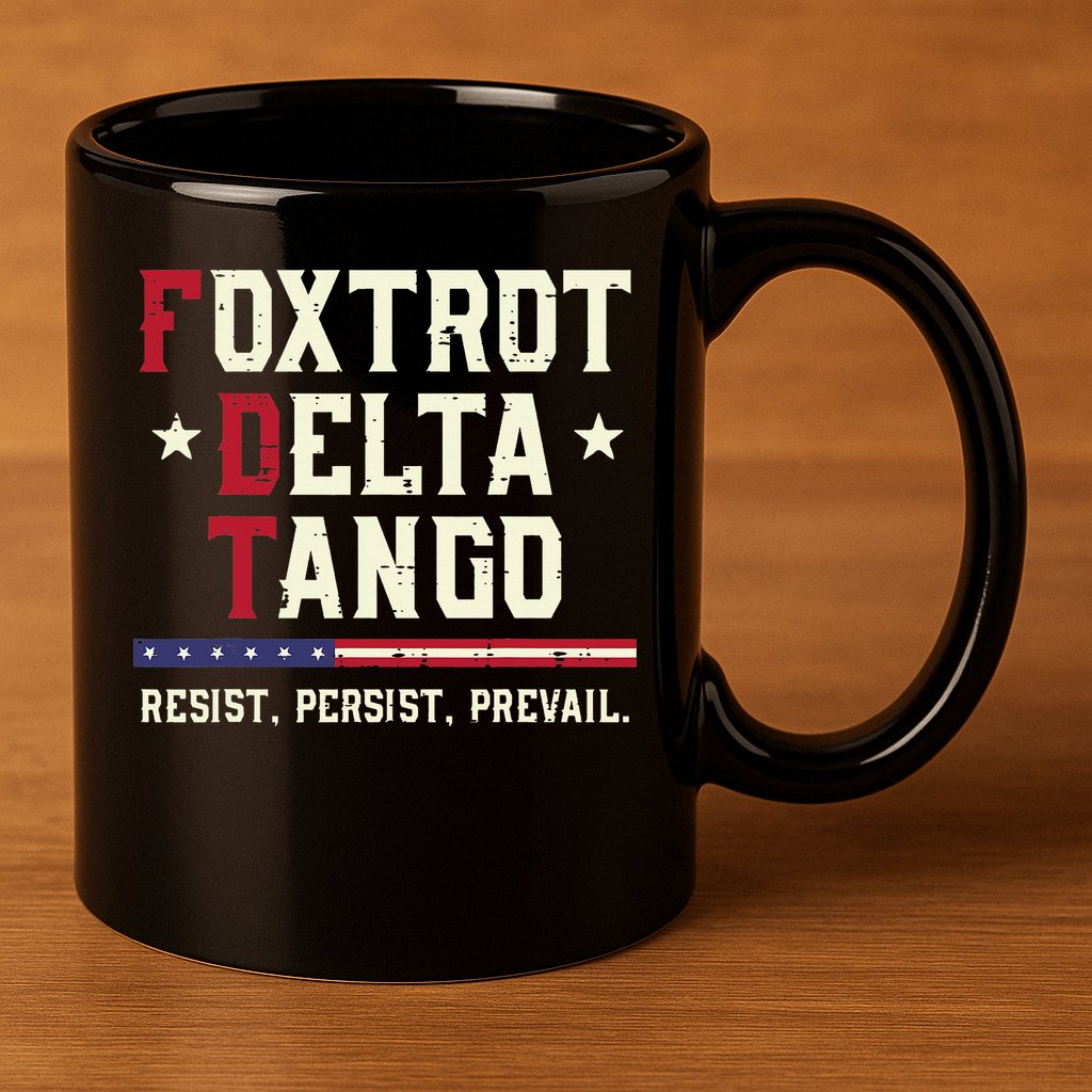 Foxtrot Delta Tango Resist Persist Protest Women 11oz C Handle Ceramic Mug