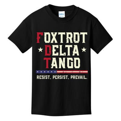 Foxtrot Delta Tango Resist Persist Protest Women Kids T-Shirt