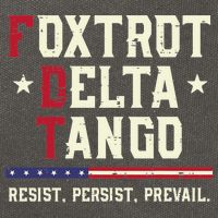 Foxtrot Delta Tango Resist Persist Protest Women Cotton Canvas Backpack