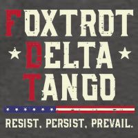Foxtrot Delta Tango Resist Persist Protest Women Vector Backpack