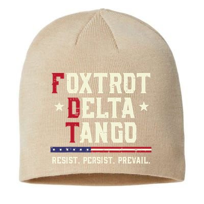 Foxtrot Delta Tango Resist Persist Protest Women Sustainable Beanie