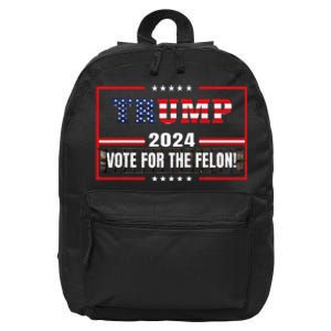 Funny Donald Trump Supporter 2024 Vote For The Felon 16 in Basic Backpack