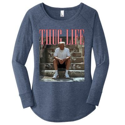 Funny Donald Trump Thug Life Women's Perfect Tri Tunic Long Sleeve Shirt