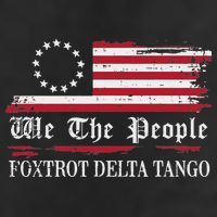 Foxtrot Delta Tango Flag We The People Resist Women 7 Panel Mesh Trucker Snapback Hat