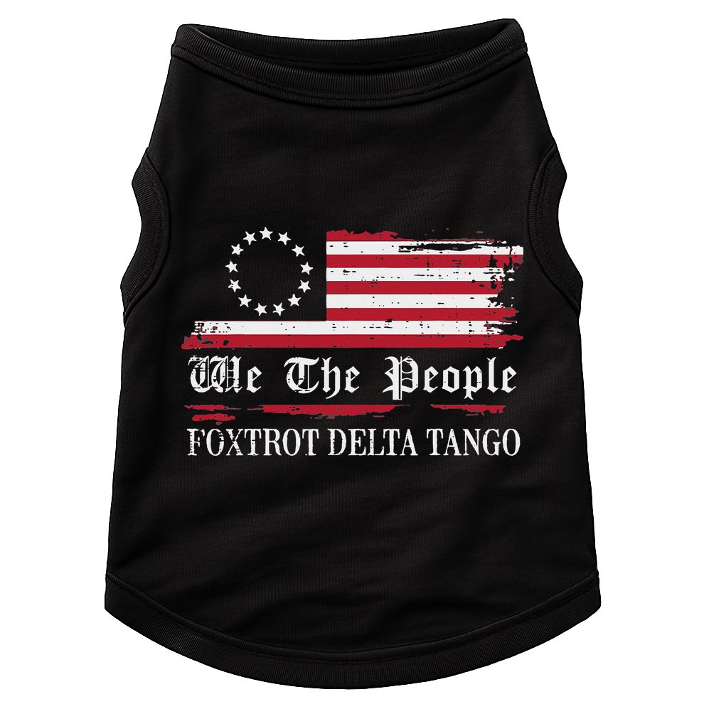 Foxtrot Delta Tango Flag We The People Resist Women Doggie Tank