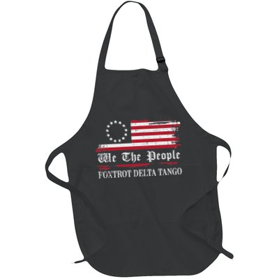 Foxtrot Delta Tango Flag We The People Resist Women Apron