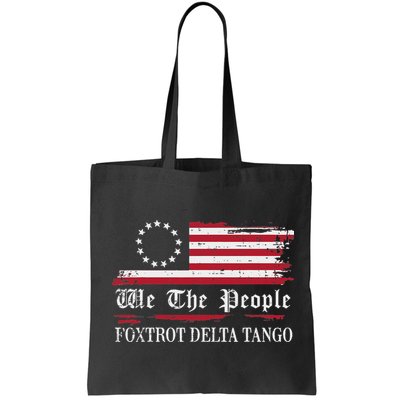 Foxtrot Delta Tango Flag We The People Resist Women Bag