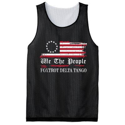 Foxtrot Delta Tango Flag We The People Resist Women Mesh Reversible Basketball Jersey Tank