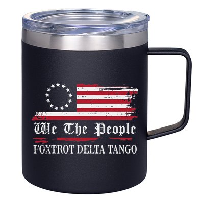 Foxtrot Delta Tango Flag We The People Resist Women 12oz Stainless Steel Coffee Mug