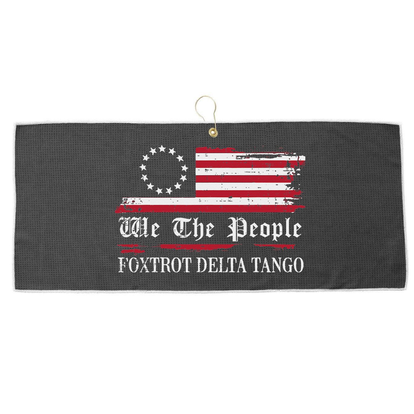Foxtrot Delta Tango Flag We The People Resist Women Large Microfiber Waffle Golf Towel