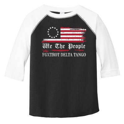 Foxtrot Delta Tango Flag We The People Resist Women Toddler Fine Jersey T-Shirt