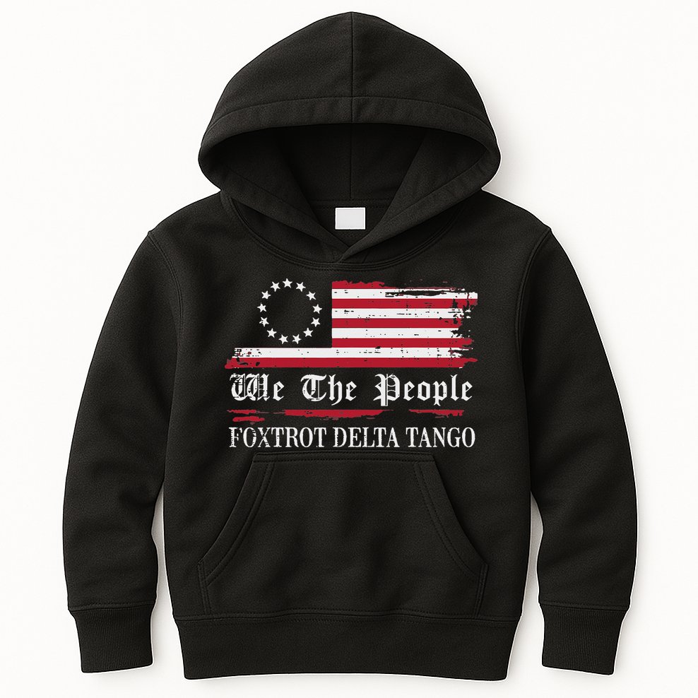 Foxtrot Delta Tango Flag We The People Resist Women Kids Hoodie