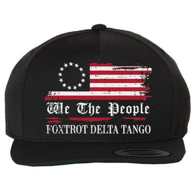 Foxtrot Delta Tango Flag We The People Resist Women Wool Snapback Cap