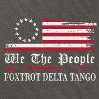 Foxtrot Delta Tango Flag We The People Resist Women Cotton Canvas Backpack