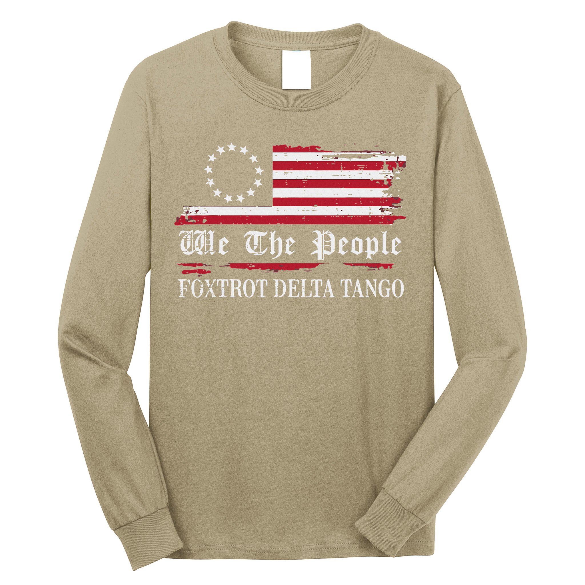 Foxtrot Delta Tango Flag We The People Resist Women Long Sleeve Shirt