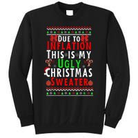 Funny Due To Inflation This Is My Ugly For Christmas Sweatshirt