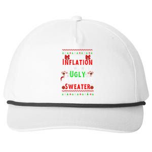 Funny Due To Inflation This Is My Ugly For Christmas Snapback Five-Panel Rope Hat