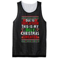 Funny Due To Inflation This Is My Ugly For Christmas Mesh Reversible Basketball Jersey Tank