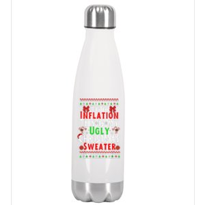 Funny Due To Inflation This Is My Ugly For Christmas Stainless Steel Insulated Water Bottle