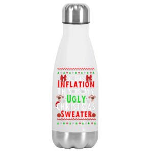 Funny Due To Inflation This Is My Ugly For Christmas Stainless Steel Insulated Water Bottle