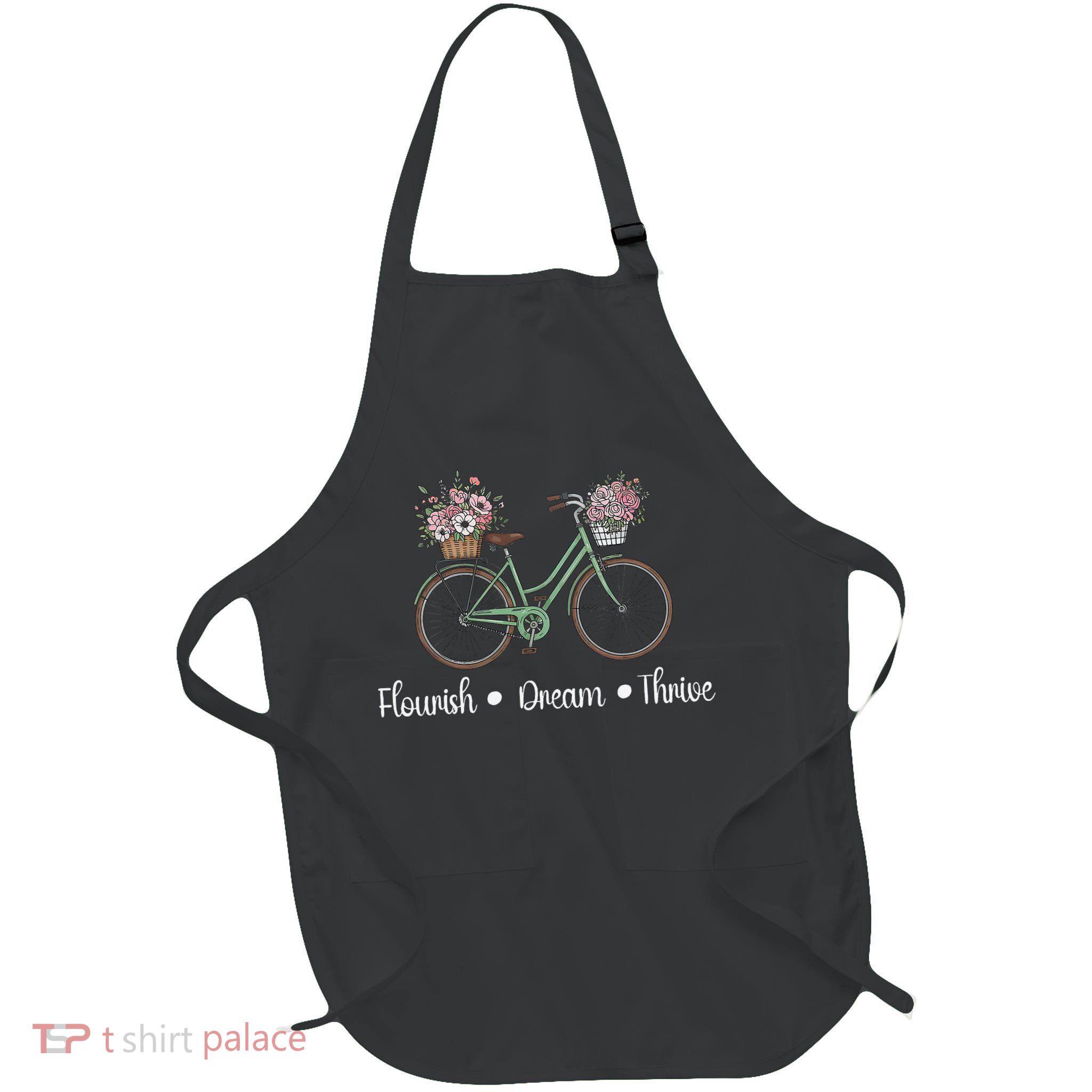 Flourish Dream Thrive Floral Bike Subtle 8647 Trump Resist Apron