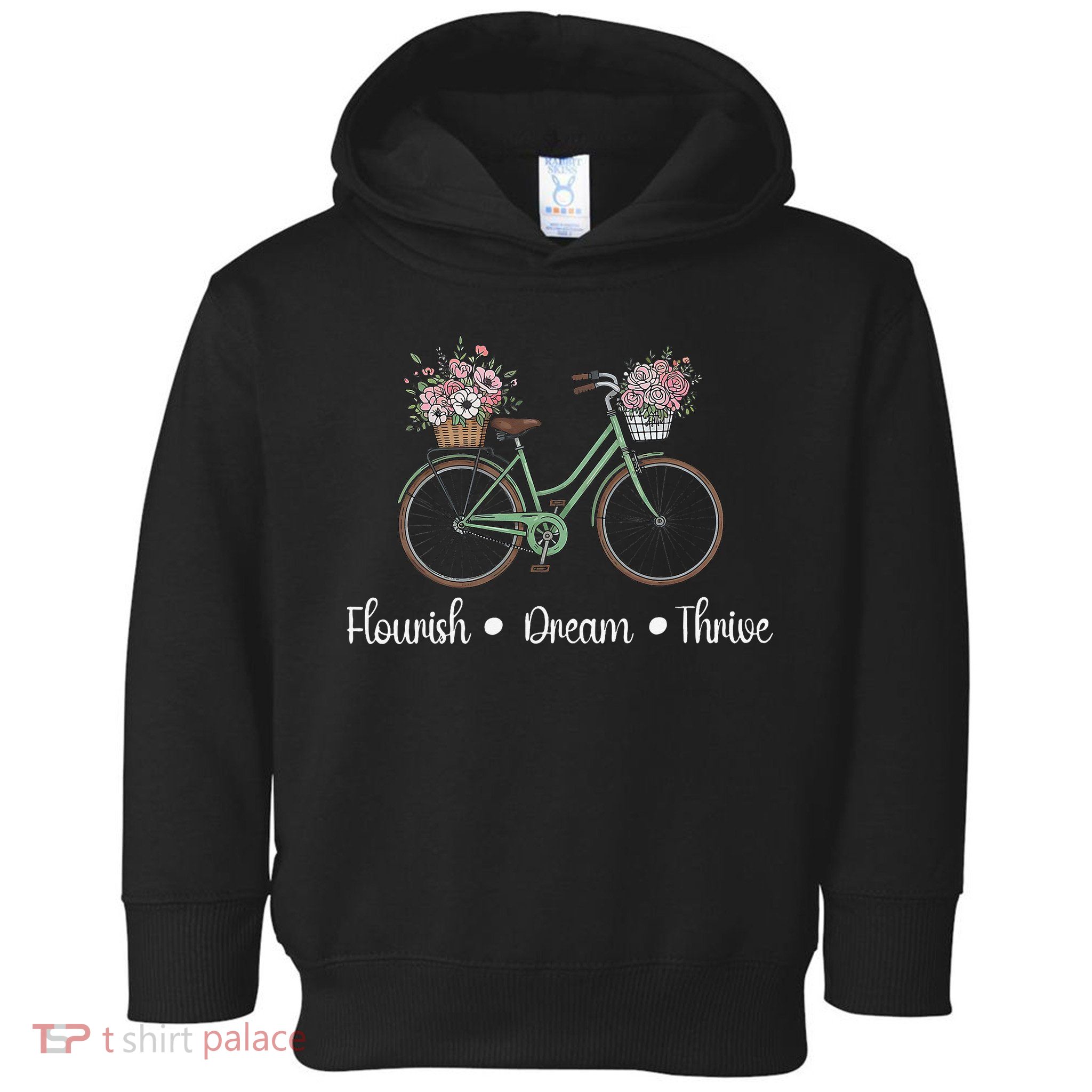 Flourish Dream Thrive Floral Bike Subtle 8647 Trump Resist Toddler Hoodie