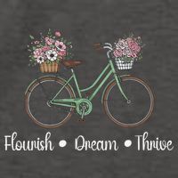 Flourish Dream Thrive Floral Bike Subtle 8647 Trump Resist Vector Backpack