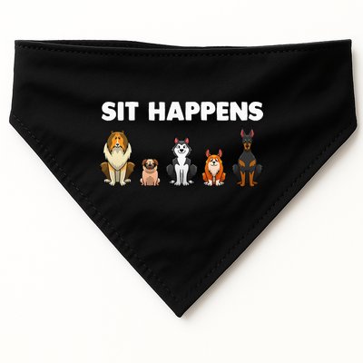 Funny Dog Training Art For  Dog Lover Puppy Pet USA-Made Doggie Bandana