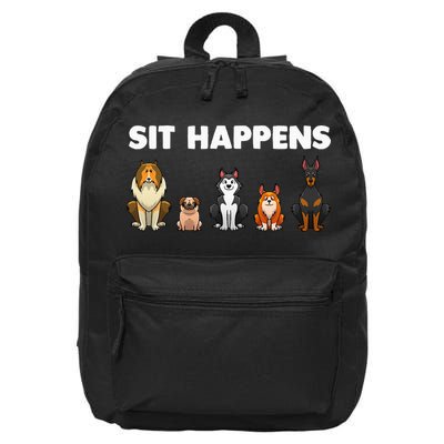 Funny Dog Training Art For  Dog Lover Puppy Pet 16 in Basic Backpack