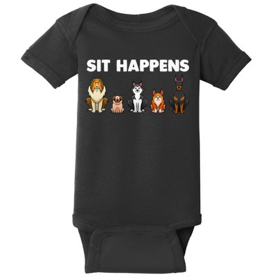 Funny Dog Training Art For  Dog Lover Puppy Pet Baby Bodysuit