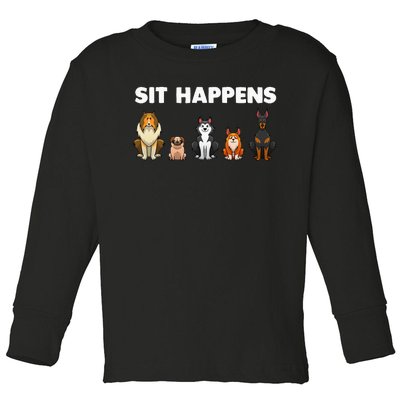 Funny Dog Training Art For  Dog Lover Puppy Pet Toddler Long Sleeve Shirt