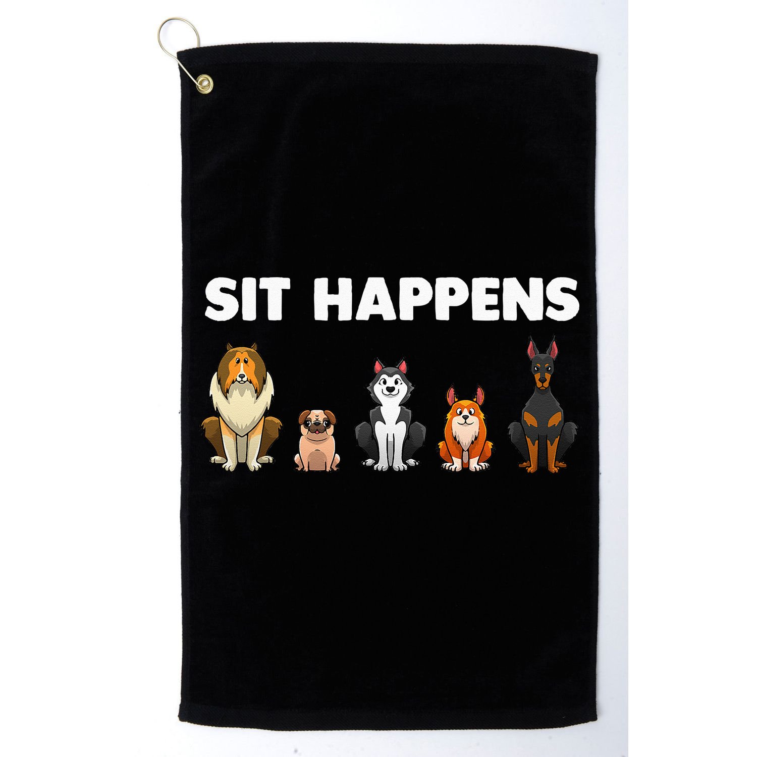 Funny Dog Training Art For  Dog Lover Puppy Pet Golf Towel