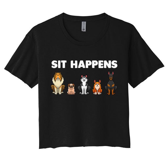 Funny Dog Training Art For  Dog Lover Puppy Pet Crop Top