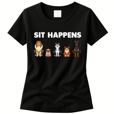 Funny Dog Training Art For  Dog Lover Puppy Pet Womens T-Shirt
