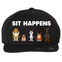 Funny Dog Training Art For  Dog Lover Puppy Pet Wool Snapback Cap