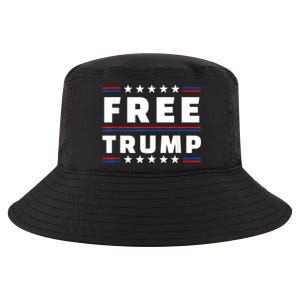 Free Donald Trump Republican Support Pro Trump American Flag Cool Comfort Performance Bucket Hat