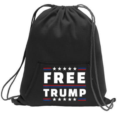 Free Donald Trump Republican Support Pro Trump American Flag Sweatshirt Cinch Pack Bag