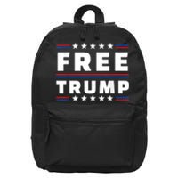 Free Donald Trump Republican Support Pro Trump American Flag 16 in Basic Backpack