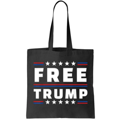 Free Donald Trump Republican Support Pro Trump American Flag Tote Bag