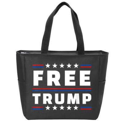 Free Donald Trump Republican Support Pro Trump American Flag Zip Tote Bag