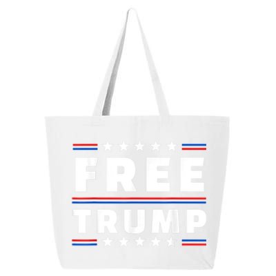 Free Donald Trump Republican Support Pro Trump American Flag 25L Jumbo Tote