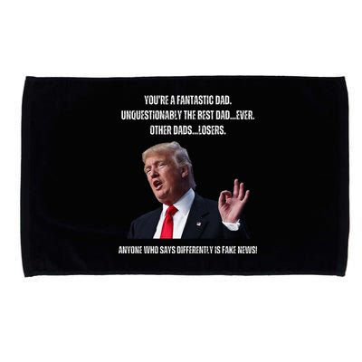 FatherS Day Trump Funny Fantastic Dad Microfiber Hand Towel