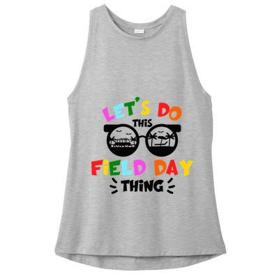 Field Day Thing Summer Field Day 23 Teachers Colorful Ladies PosiCharge Tri-Blend Wicking Tank