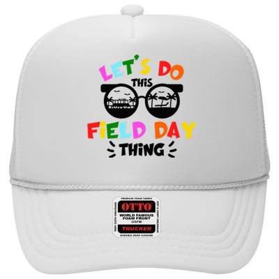 Field Day Thing Summer Field Day 23 Teachers Colorful High Crown Mesh Back Trucker Hat