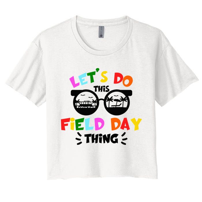 Field Day Thing Summer Field Day 23 Teachers Colorful Crop Top