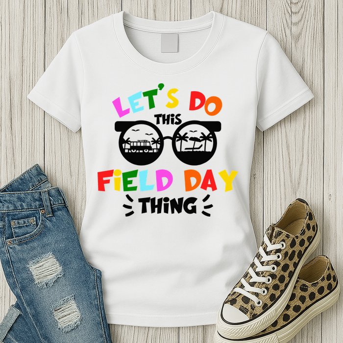 Field Day Thing Summer Field Day 23 Teachers Colorful Womens T-Shirt