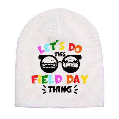 Field Day Thing Summer Field Day 23 Teachers Colorful Short Acrylic Beanie