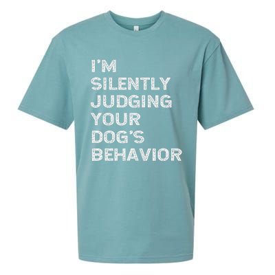 Funny Dog Trainer IM Silently Judging Your DogS Behaviour Sueded Cloud Jersey T-Shirt