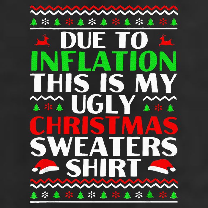 Funny Due to Inflation Ugly Christmas Sweaters Cool Comfort Performance Bucket Hat